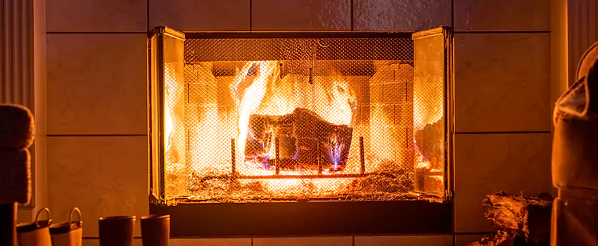 Mendota Hearth Landscape Fireplace Installation in Midlothian, Illinois
